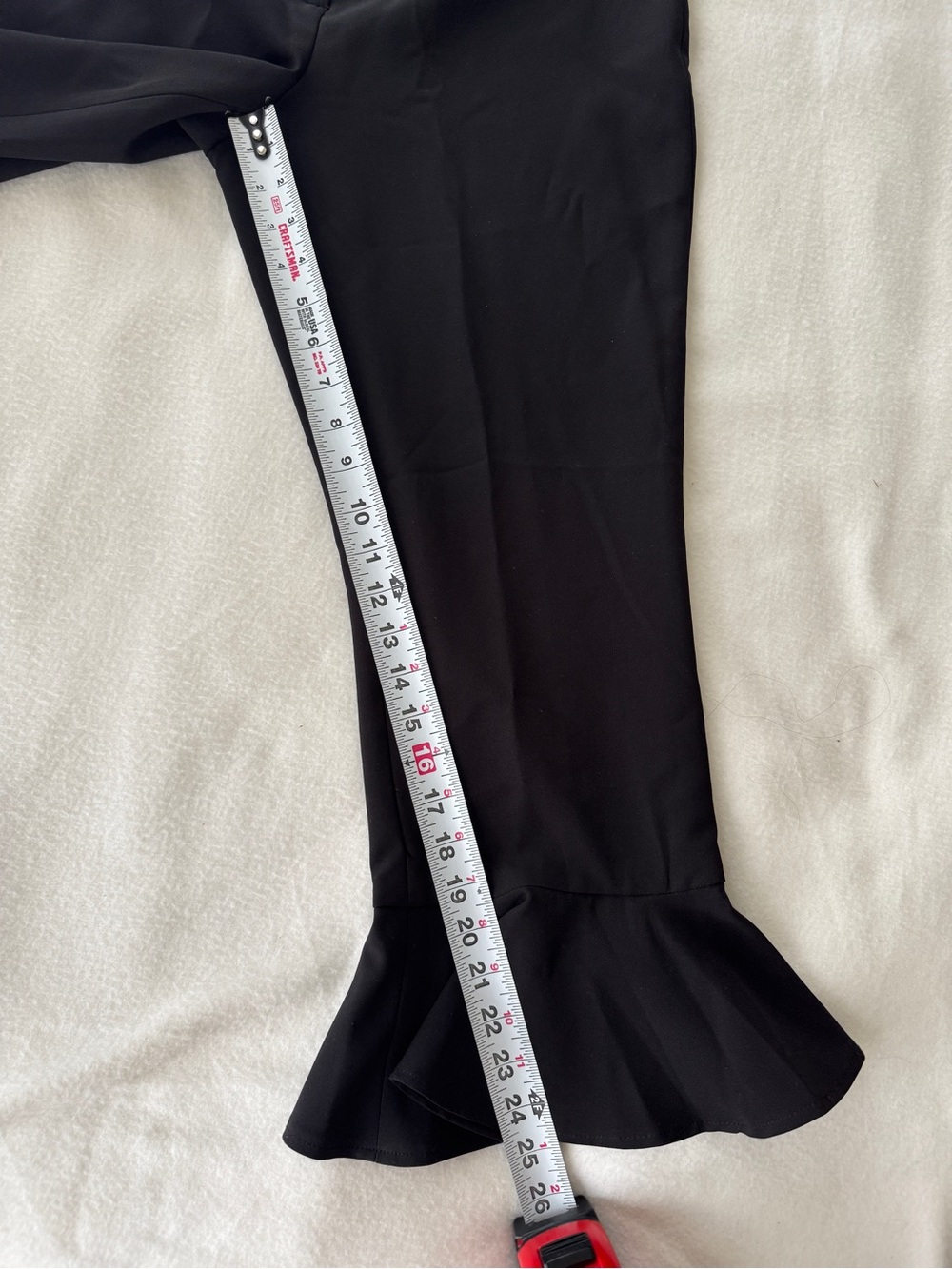 Vintage Cynthia Rowley Ruffle Flare Bottom Pants Black Size 6 career classic - Picture 6 of 7